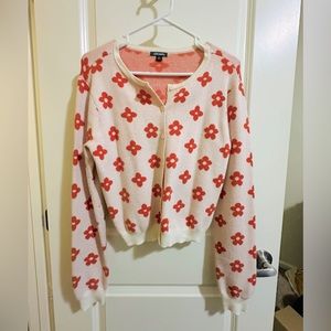 Pink Flower Sweater - Y2K - Hilary Duff vibes